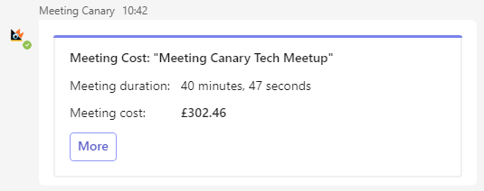 Meeting Cost Message