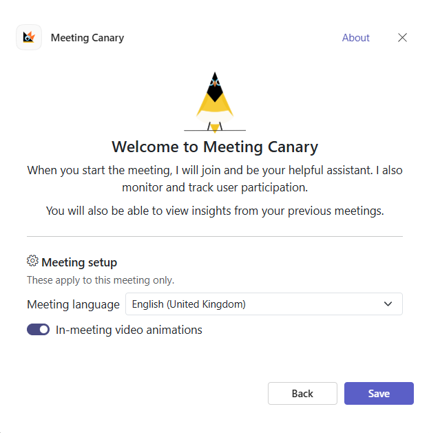 Welcome to Meeting Canary